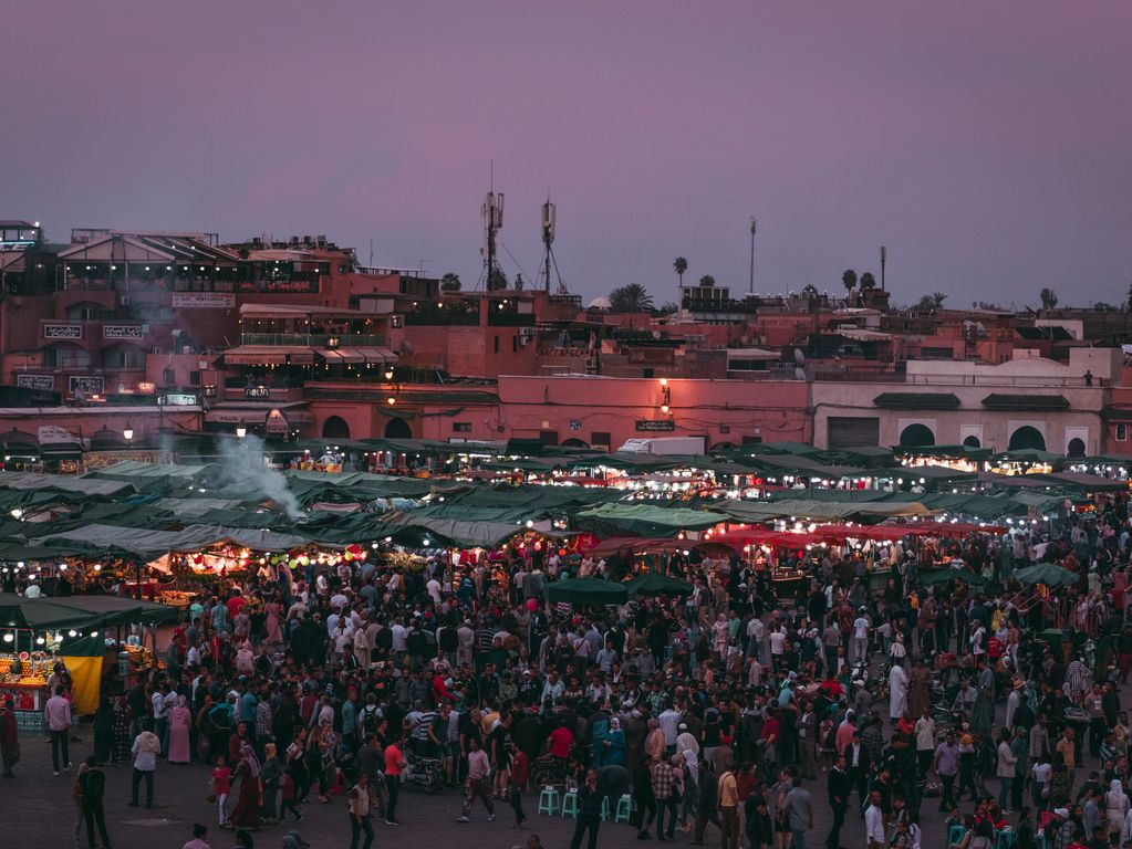 Djemaa el Fna plein Marrakech