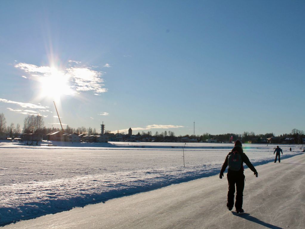 Schaatsen winter Zweden