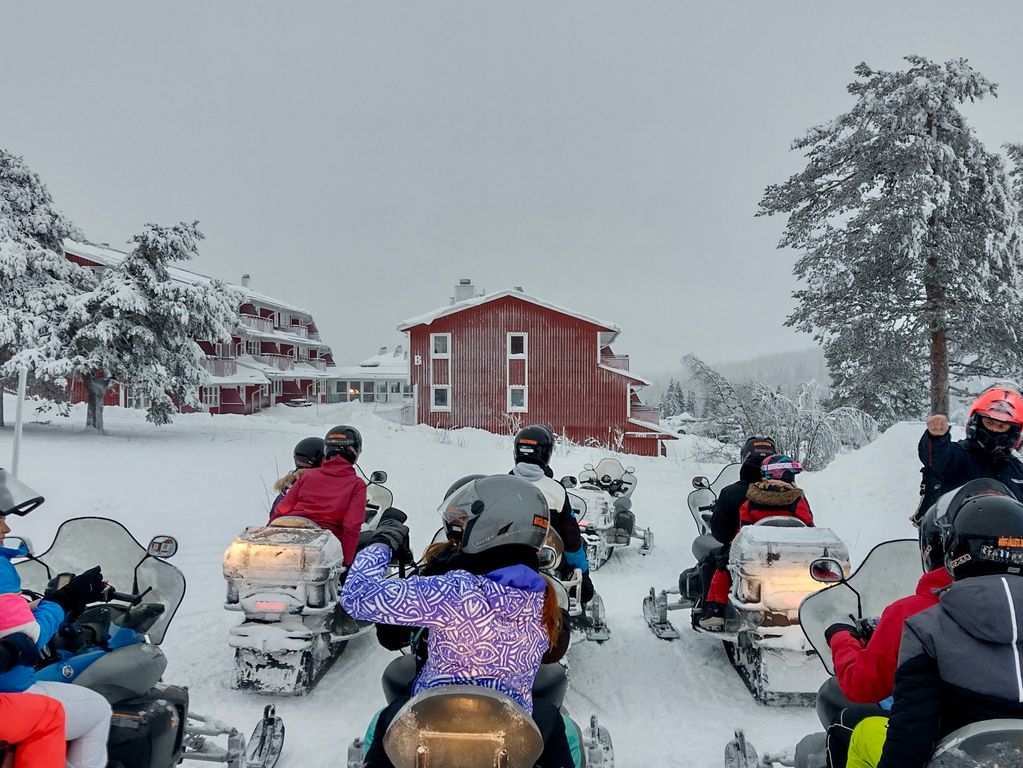 Sneeuwscooter winter Zweden