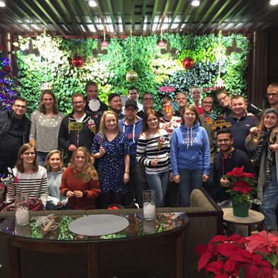 Groepsfoto in kerstsfeer!