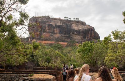 Boven op de Sigiriya Lion Rock