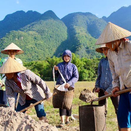 Mai Chau vallei en bamboo rafting