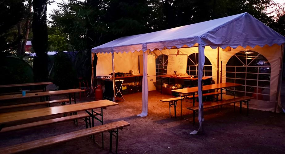 Eetgedeelte camping