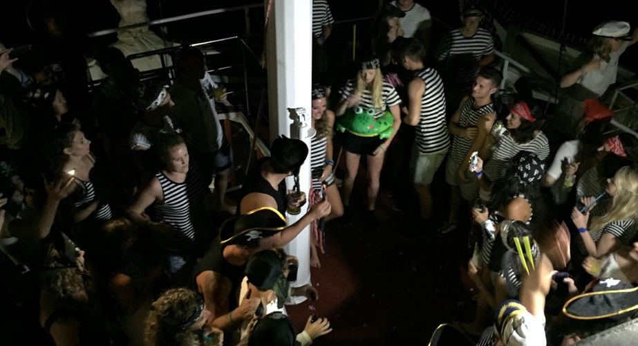Piraten feest op de boot