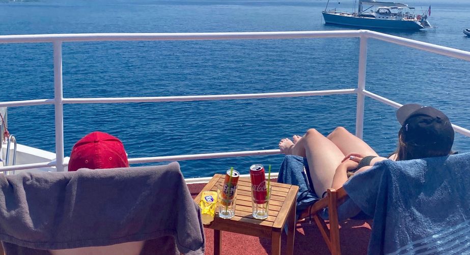 Chillen op het dek