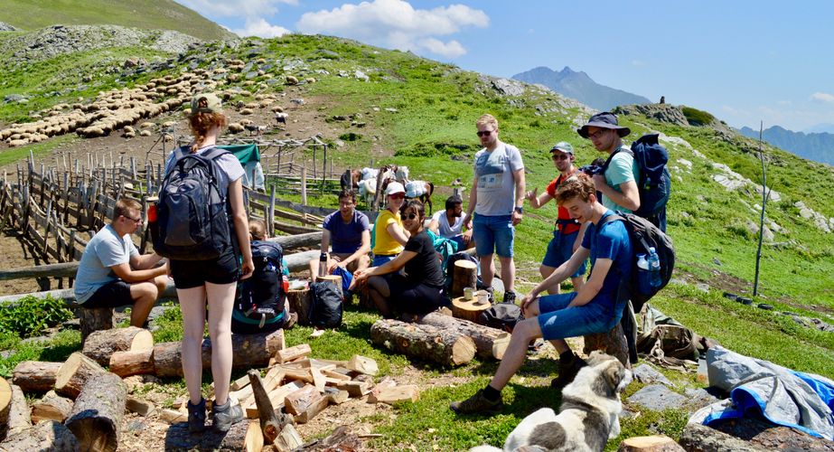 Wandelen pauze Georgië