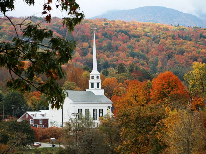 Stowe, Vermont herfstreis New England